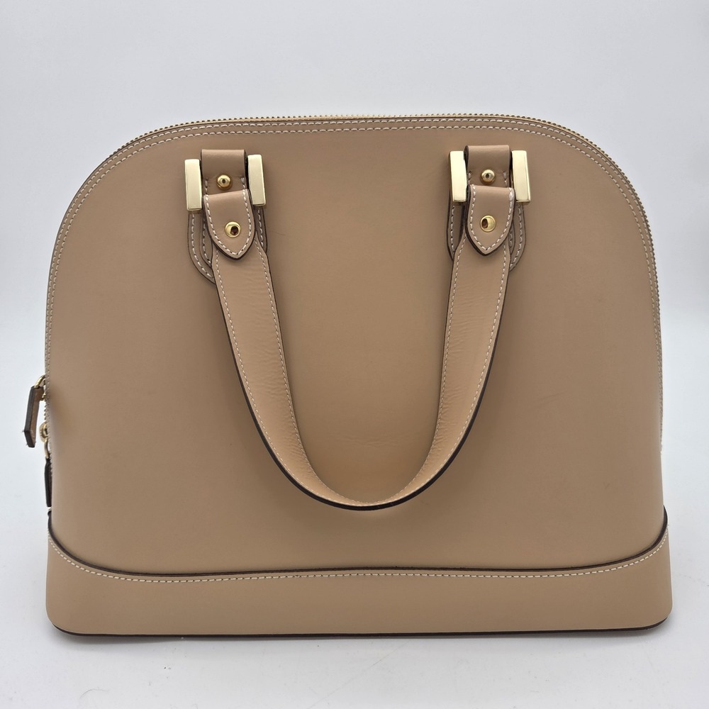 ALBERTA di Canio Made In ITALY Genuine Leather Bag Handbag Purse Sachel Beige